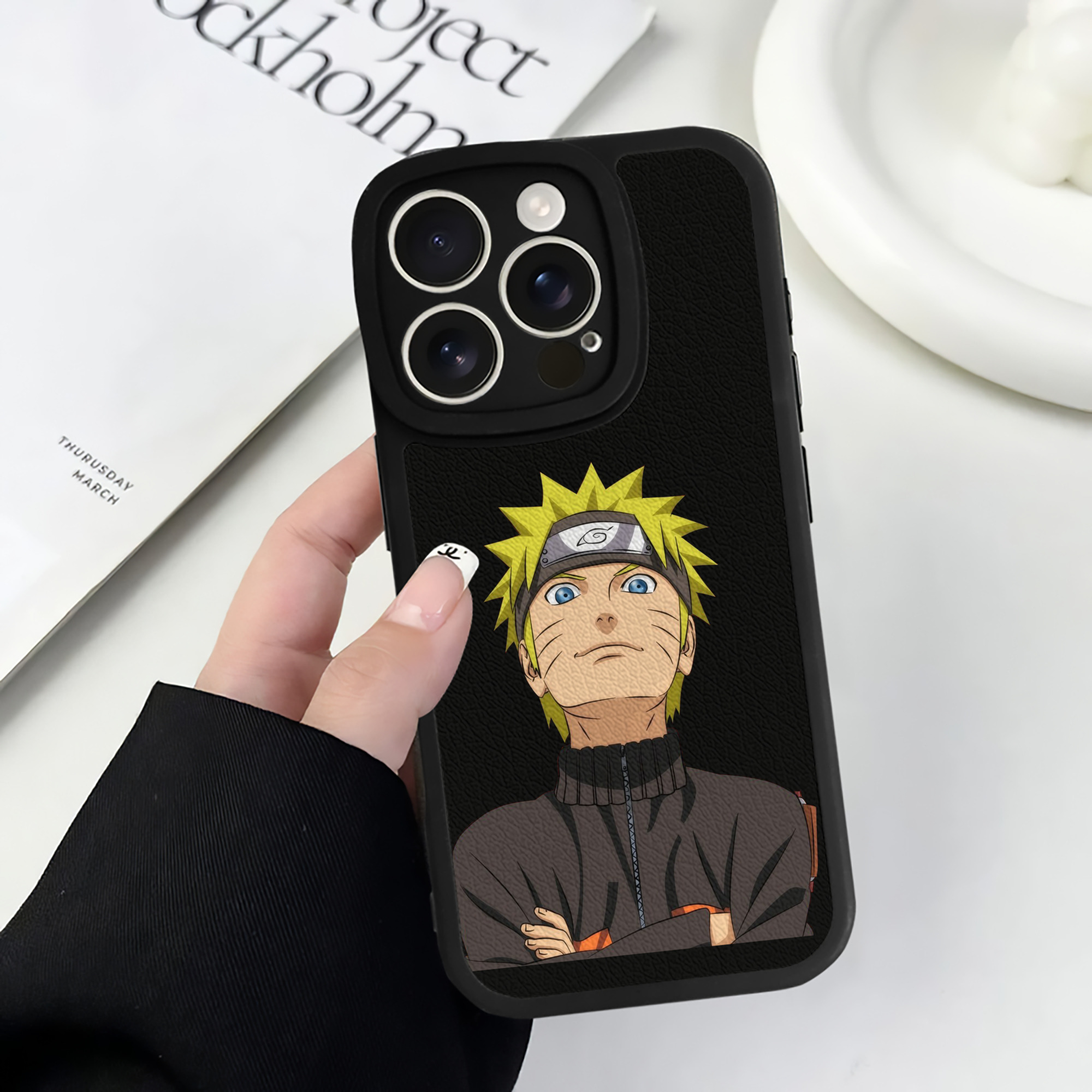 （画像用） NARUTO -ナルト- うずまき ナルト Uzumaki Naruto 【iPhone 16シリーズ対応】シリコンスマホケース（レザー調） 材質：シリコン